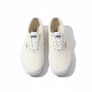 Vans Sneakers Womens 7.5 White Canvas Sneaker Low Top Lace Up Classic Skate Shoe